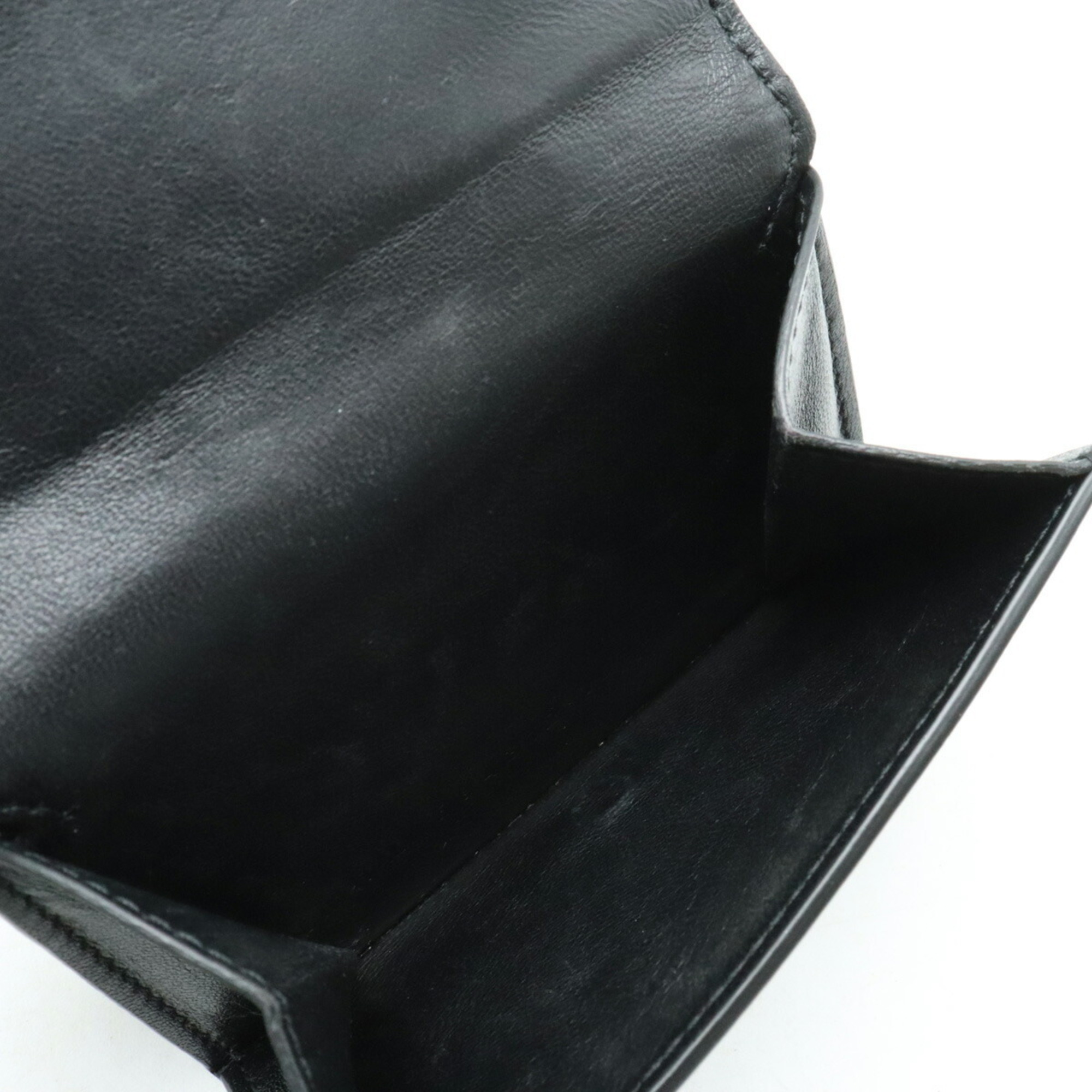 BALENCIAGA EVERYDAY Tri-fold Wallet Leather NERO Black 551921