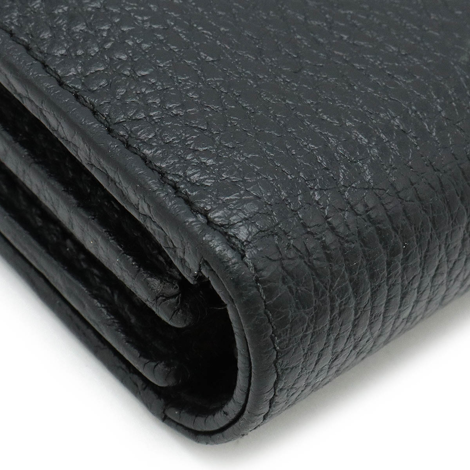 GUCCI GG Marmont Petit Bi-fold Wallet Leather Black 598587