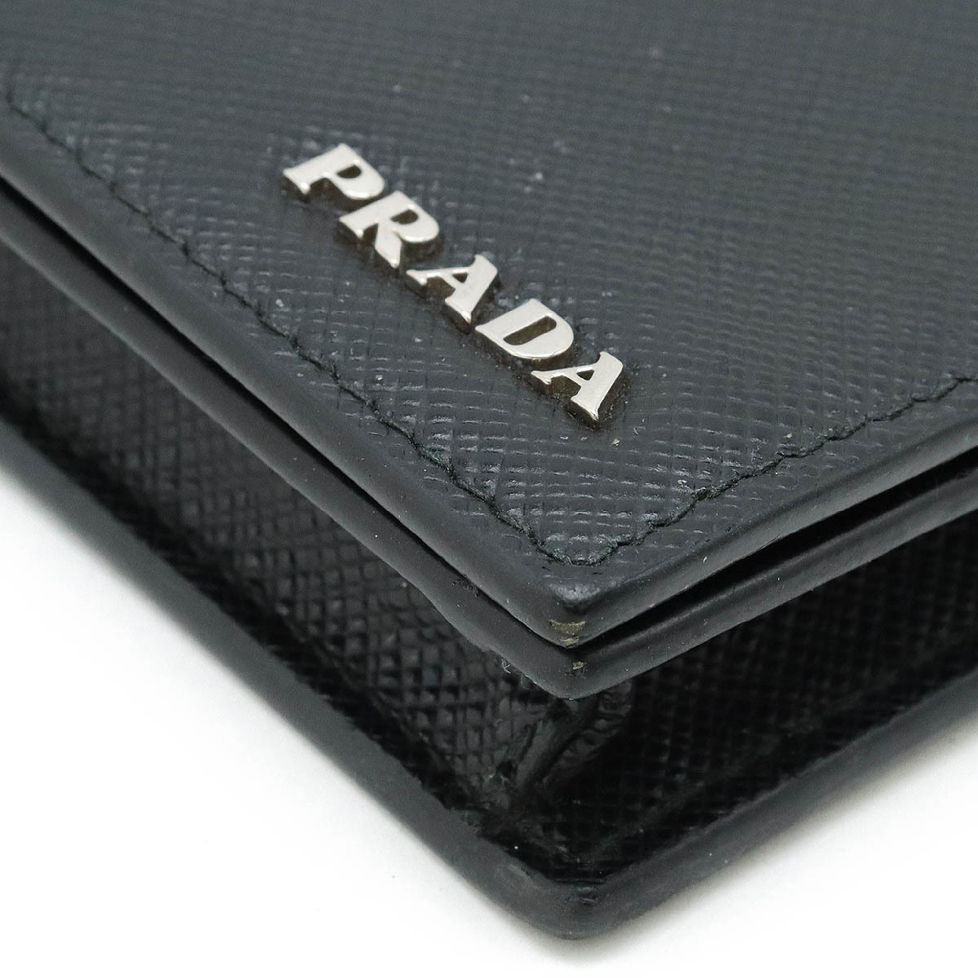 PRADA SAFFIANO Card Case, Business Holder, Pass Embossed Leather, NERO, Black, 2M1122