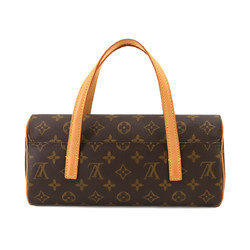 Louis Vuitton LOUIS VUITTON Monogram Sonatine Hand Bag Brown Gold Hardware M51902