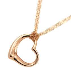 Tiffany & Co. Heart Mesh Necklace Width 36mm 71cm K18 PG Pink Gold 750 Open