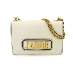 Christian Dior J'ADIOR Chain Shoulder Bag Leather Ivory M9000CVWU