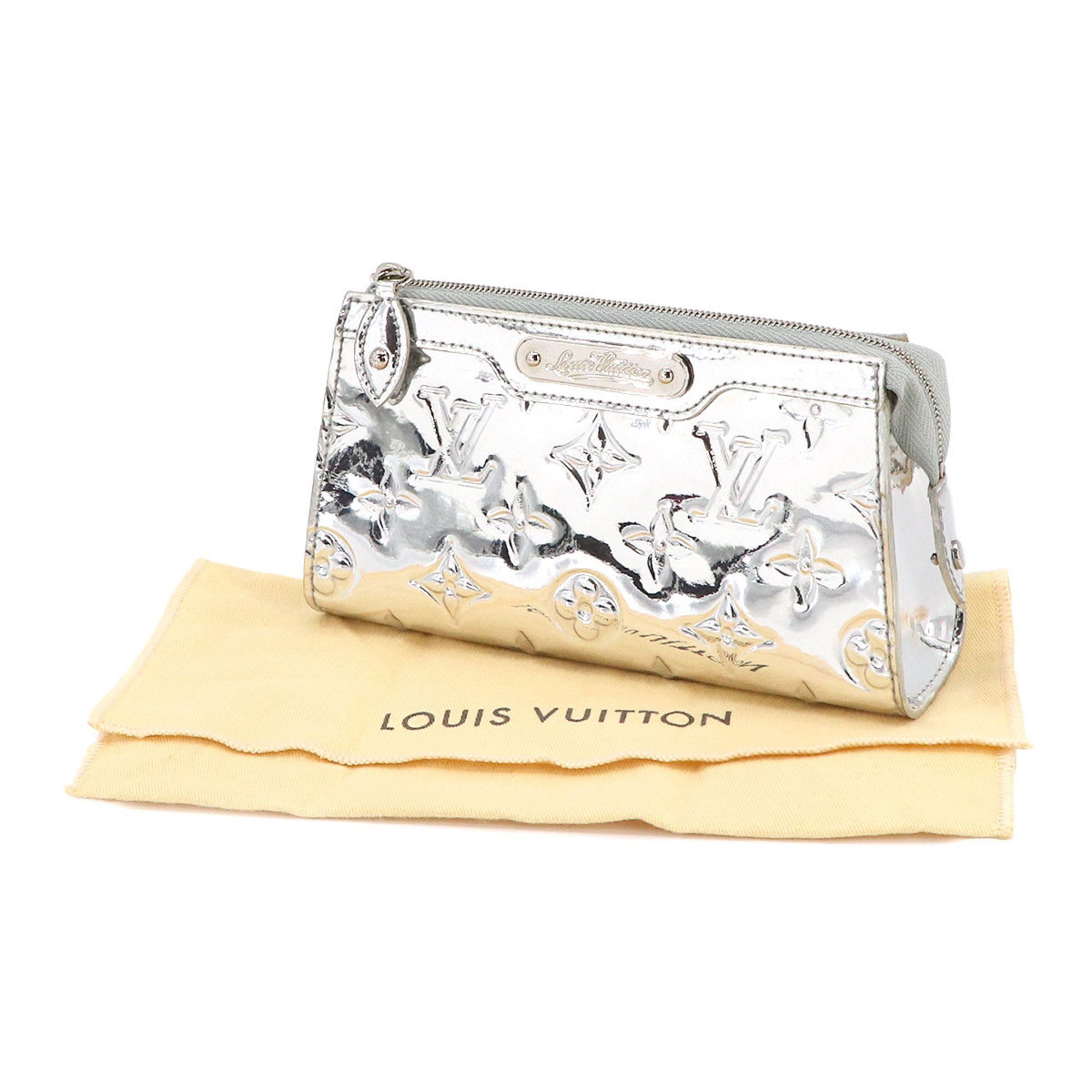 Louis Vuitton LOUIS VUITTON Monogram Miroir Trousse Costmetic Pouch Leather Argent M95603 Silver Hardware Mirroire