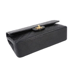 CHANEL Matelasse 25 Chain Shoulder Bag Caviar Skin Black A01112 Gold Hardware