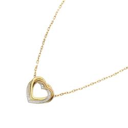 Cartier Trinity Heart Diamond Necklace 41cm K18 YG WG PG 750 Three-color