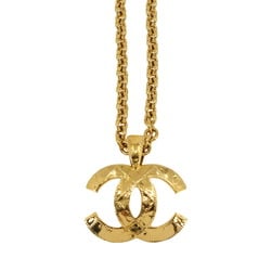 CHANEL Matelasse Coco Mark Long Necklace Gold 94P