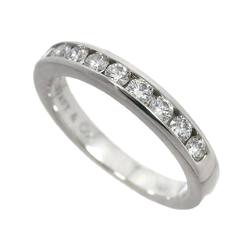 Tiffany & Co. Half Circle Channel Setting Ring Diamond Pt Platinum