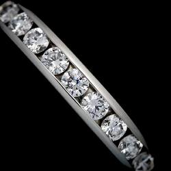 Tiffany & Co. Half Circle Channel Setting Ring Diamond Pt Platinum