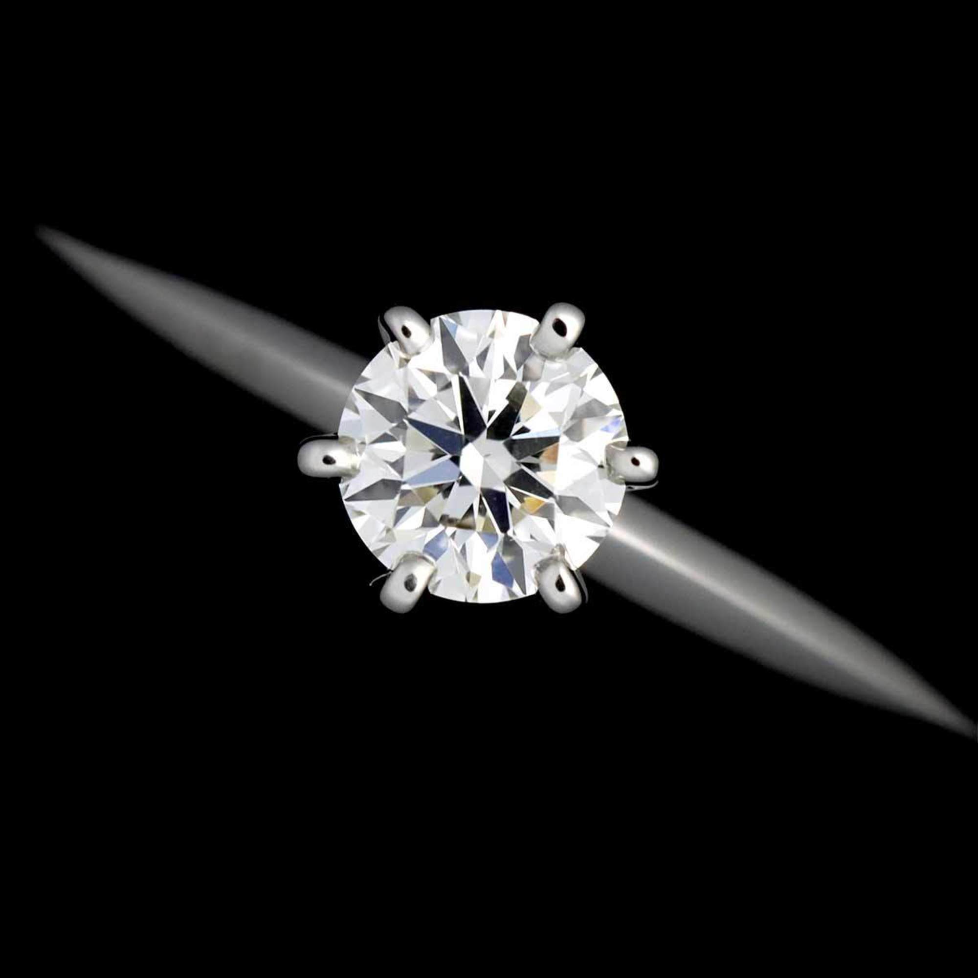 Tiffany & Co. Solitaire Diamond 0.25ct I VS2 3EX Ring Pt Platinum