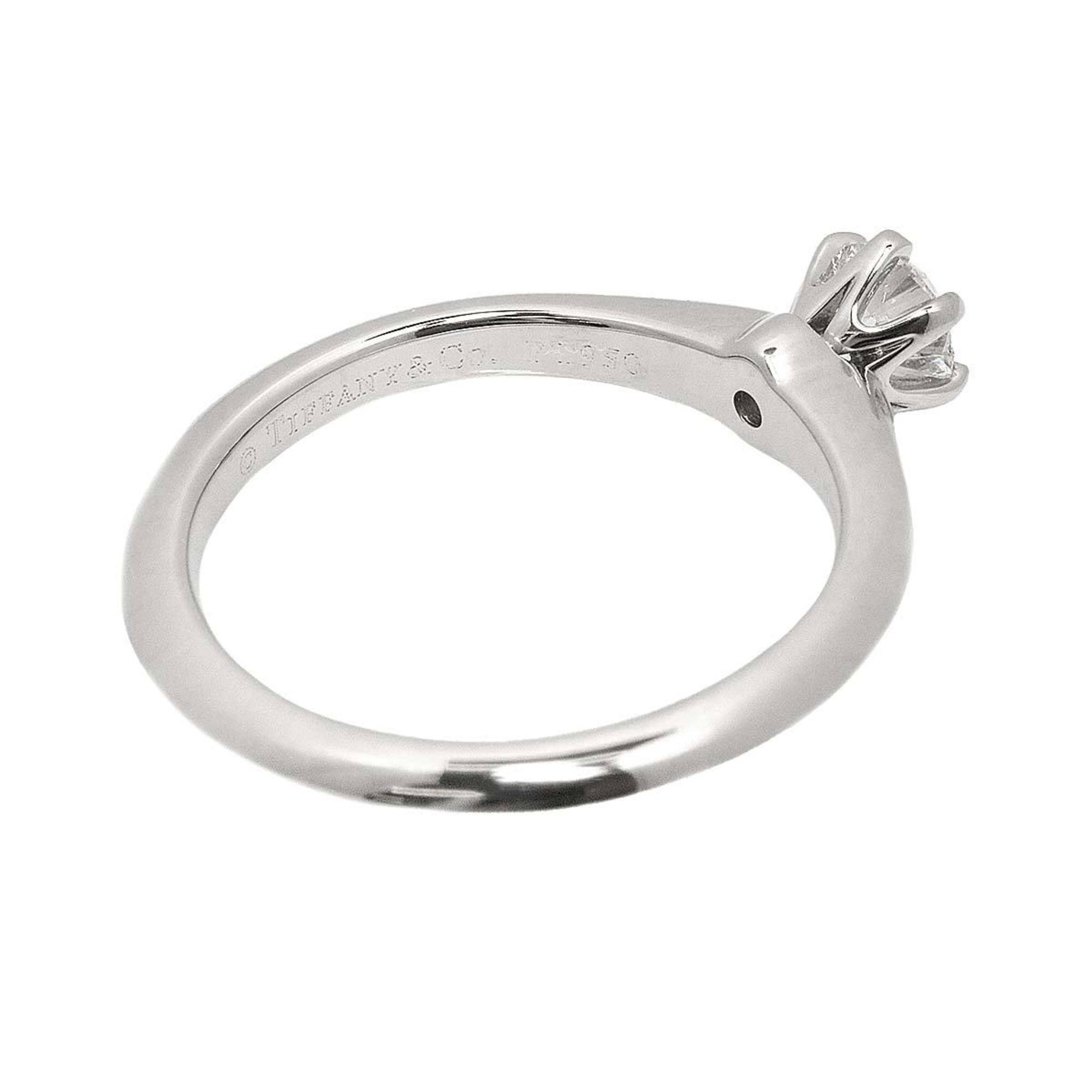 Tiffany & Co. Solitaire Diamond 0.26ct H VS2 3EX Ring Pt Platinum