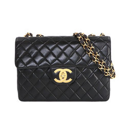 CHANEL Matelasse 30 Chain Shoulder Bag Leather Black A04412 Gold Hardware