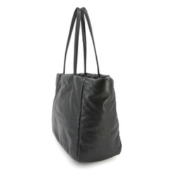 PRADA Leather Black 1BG223 Silver Hardware Tote Bag
