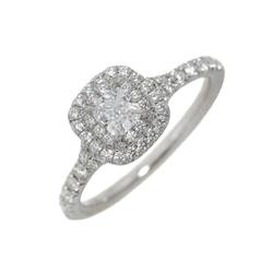 Tiffany & Co. Solest Diamond 0.27ct D VVS1 3EX Ring Pt Platinum