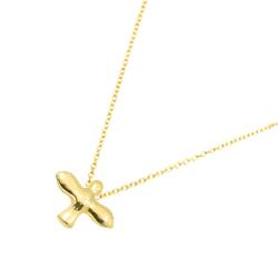 Tiffany & Co. Bird Hook Necklace 40cm K18 YG Yellow Gold 750