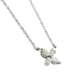 Tiffany & Co. Victoria Diamond Necklace Small 41cm Pt Platinum Flower