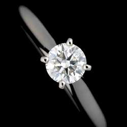 Cartier Solitaire Diamond 0.30ct G VVS2 3EX #49 Ring Pt Platinum