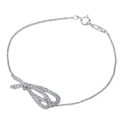 Tiffany & Co. Bracelet for Women 750WG Diamond Bow Ribbon White Gold Polished