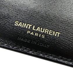 Saint Laurent SAINT LAURENT Wallet for Men Bi-fold Calf Leather with Coin Purse Tiny Cassandra East West Black 610193
