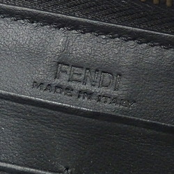 FENDI Men's Bugs Eye Long Wallet Leather Black 7M0210 Round