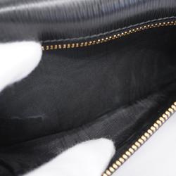Prada long wallet leather black ladies