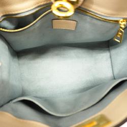 Louis Vuitton Handbag Monogram On My Side PM M57729 Greige Women's