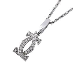 Cartier Necklace 2C Diamond K18WG White Gold Ladies