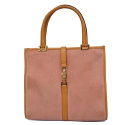 Gucci Handbag Jackie 002 1065 Suede Pink Light Brown Women's