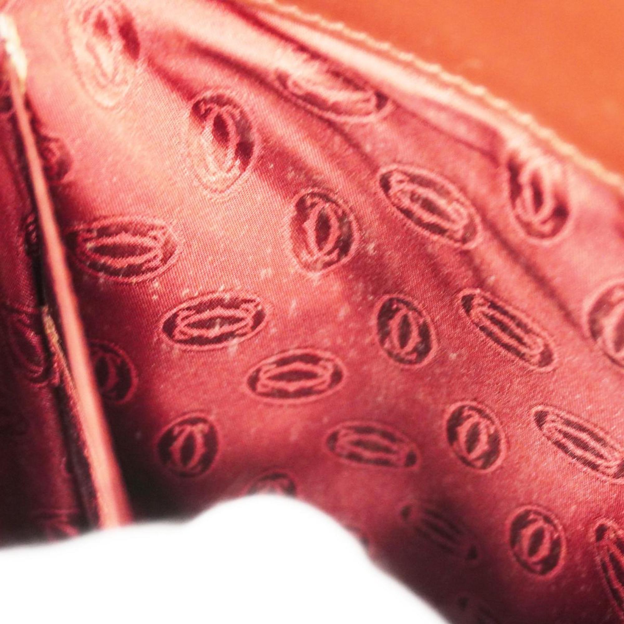 Cartier Tote Bag Must Leather Bordeaux Women's