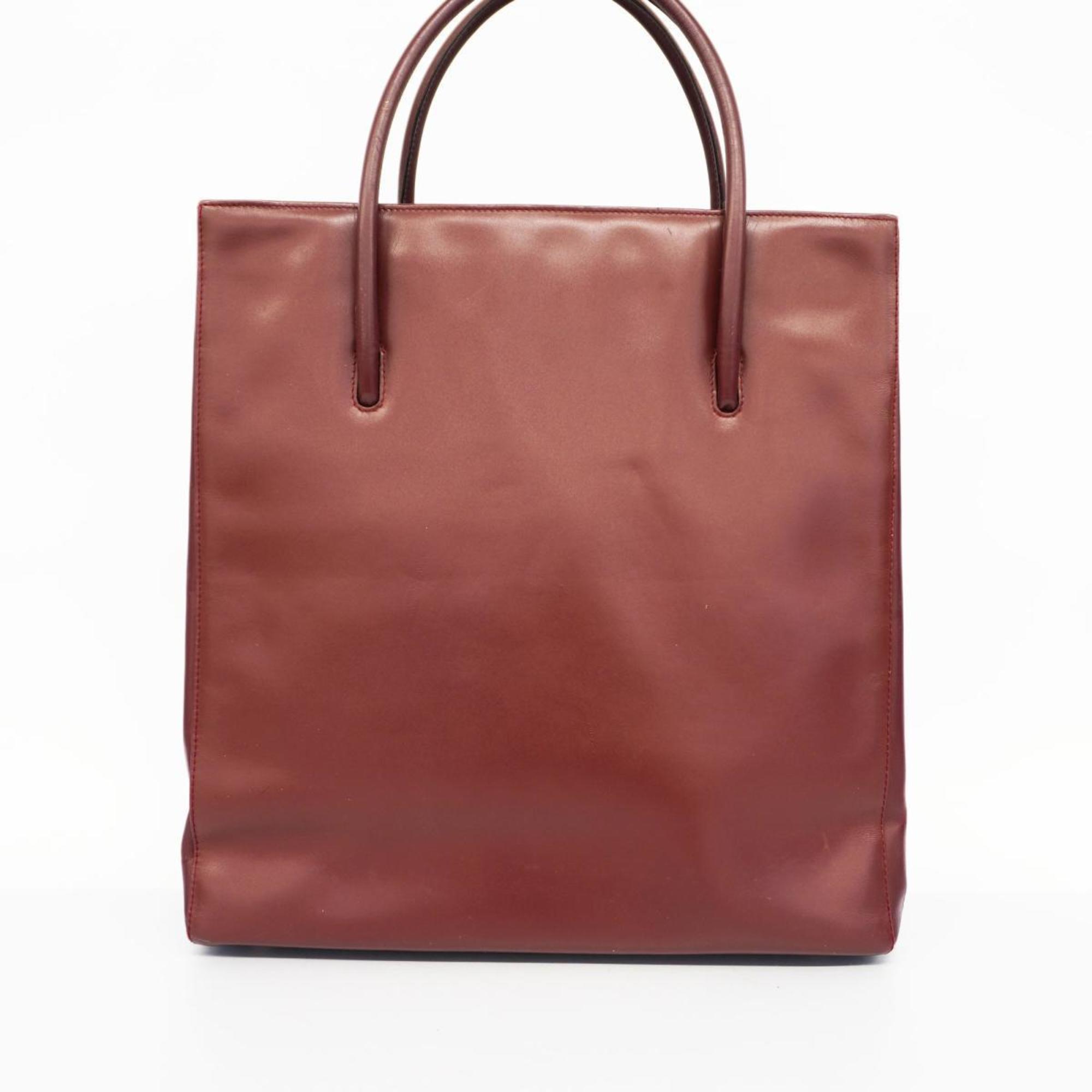 Cartier Tote Bag Must Leather Bordeaux Women's