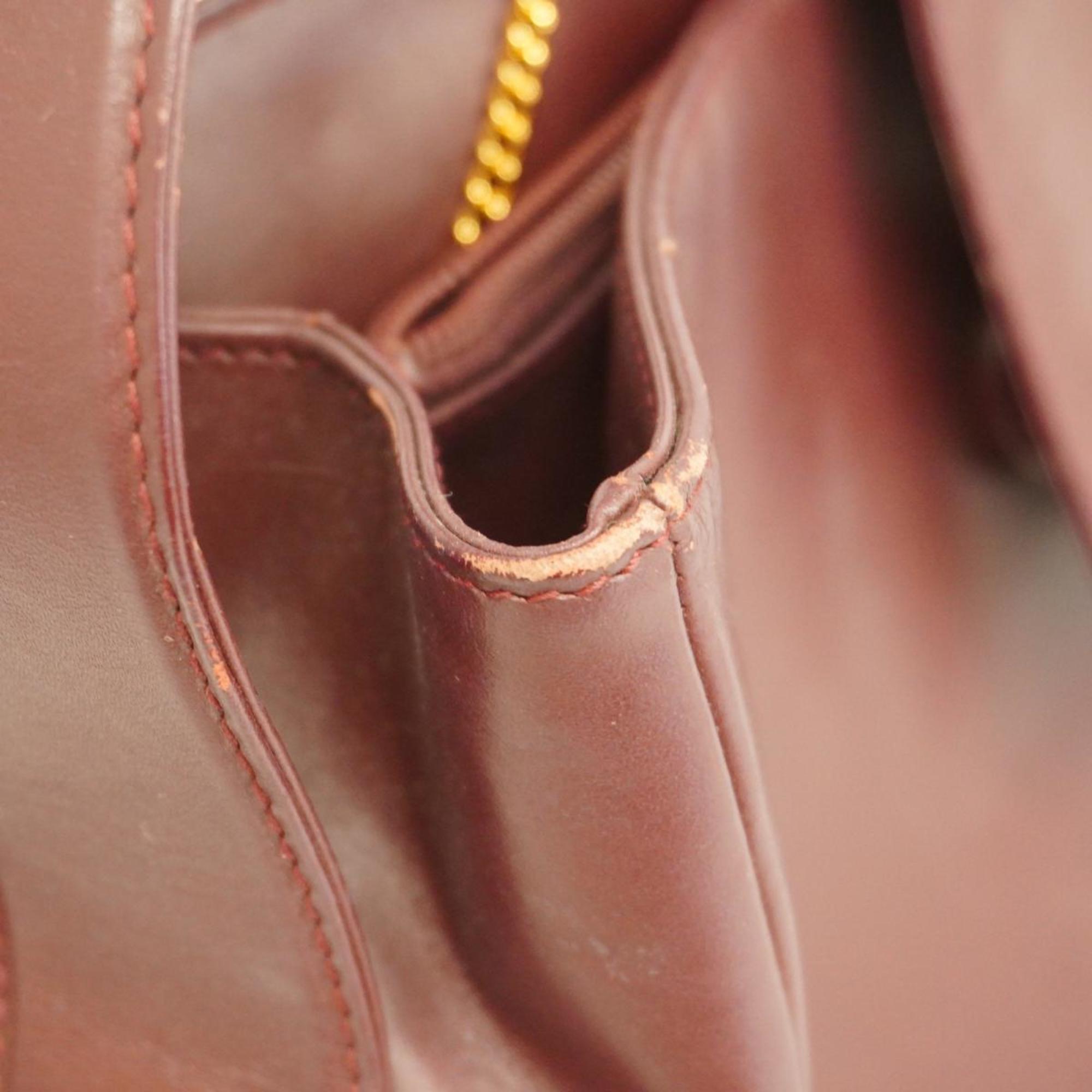 Cartier Shoulder Bag Must Leather Bordeaux Women's