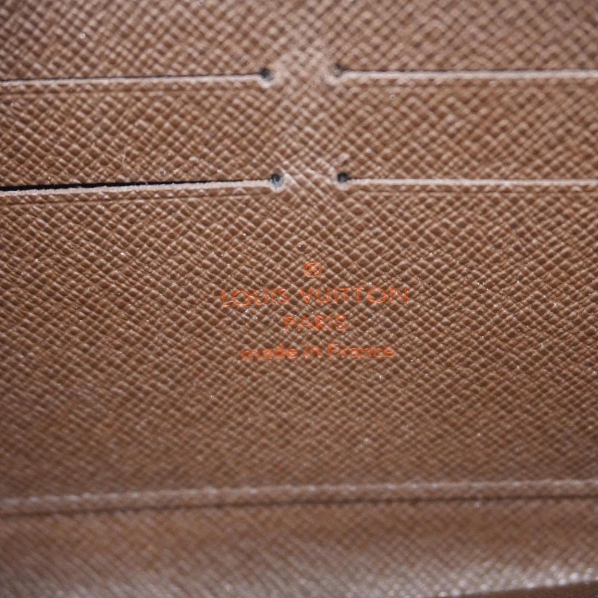 Louis Vuitton Long Wallet Damier Zippy N60015 Ebene Men's Women's