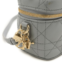 Christian Dior Dior Lady Cannage Micro Vanity Bag in Lambskin Greystone