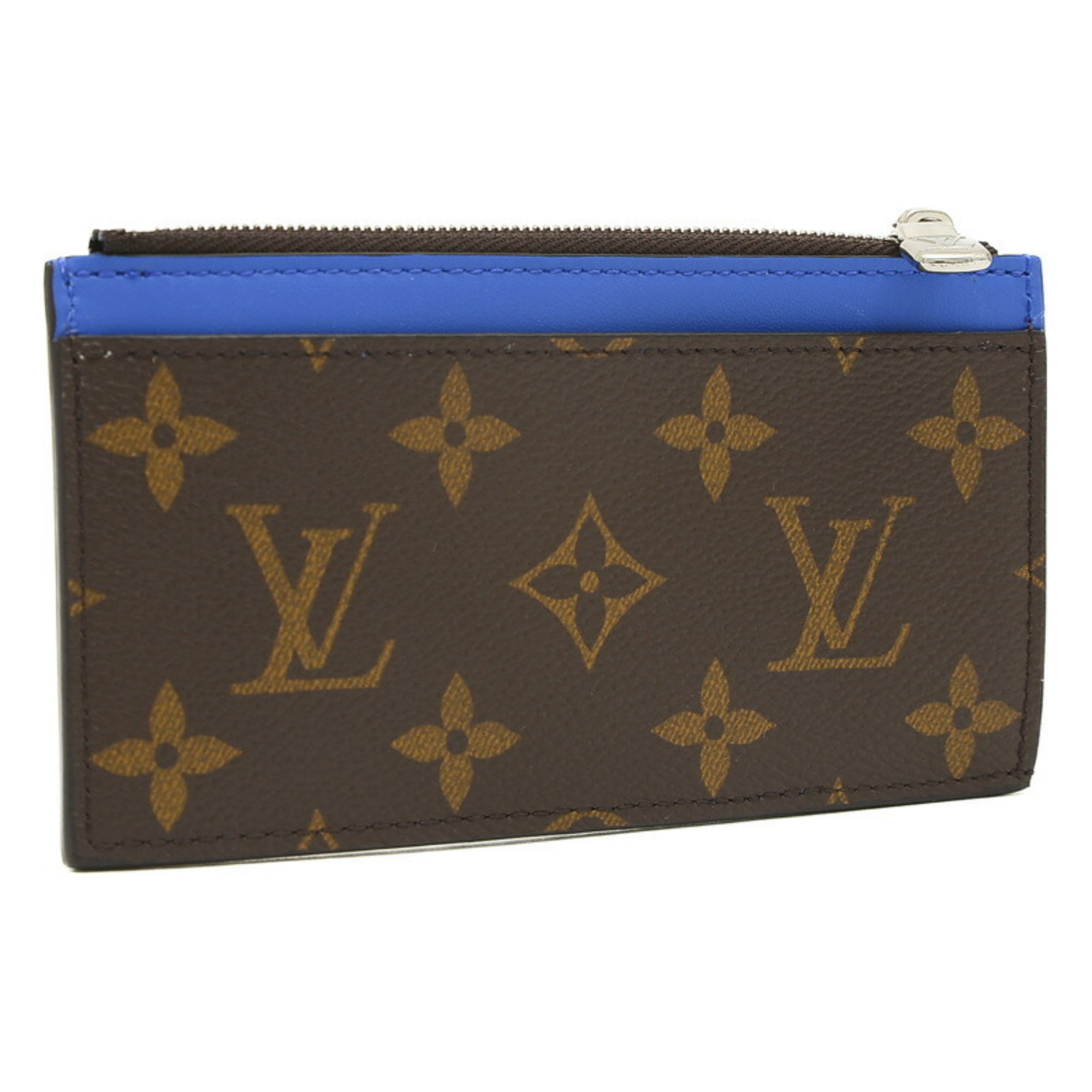 Louis Vuitton Monogram Macassar Coin Card Holder Business Holder/Card Case Blue Wallet M82911