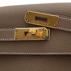 Hermes Kelly 28 Inner Stitching Handbag Togo Etoupe B Stamp