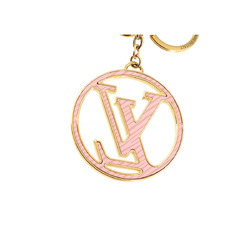 LOUIS VUITTON Porte-Clé LV Circle Key Ring Bag Charm Gold Red Pink M68465