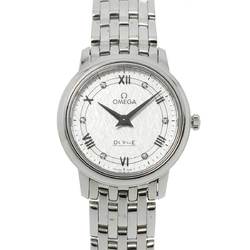 OMEGA De Ville Prestige 424 10 27 60 52 002 Ladies Watch 6P Diamond Silver Quartz