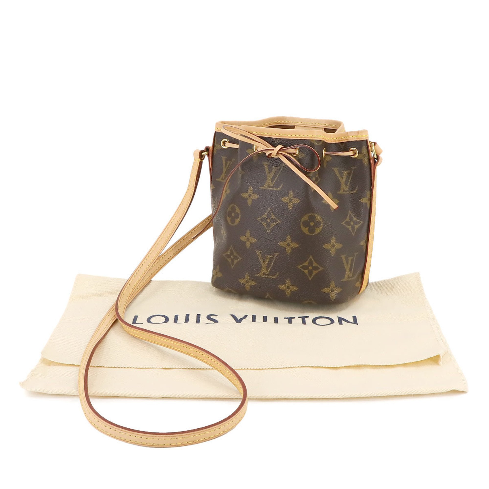 Louis Vuitton Monogram Nano Noe Shoulder Bag Brown M41346