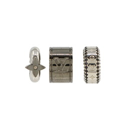 Louis Vuitton LOUIS VUITTON Monogram Circle Set 3 Ear Cuff Silver Black M01498 cuff