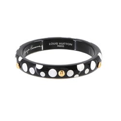 Louis Vuitton LOUIS VUITTON Bracelet Dot Infinity PM Bangle Black White Gold M66681 Yayoi Kusama