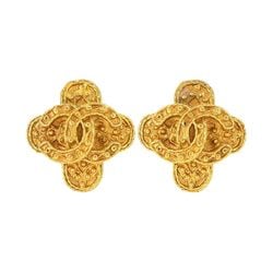 CHANEL Coco Mark Earrings Gold 94A