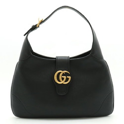 GUCCI Aphrodite Medium Shoulder Bag Leather Black 726274