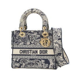 Christian Dior Dior Lady D-Lite Medium 2-Way Bag Toile de Jouy Reverse Embroidery