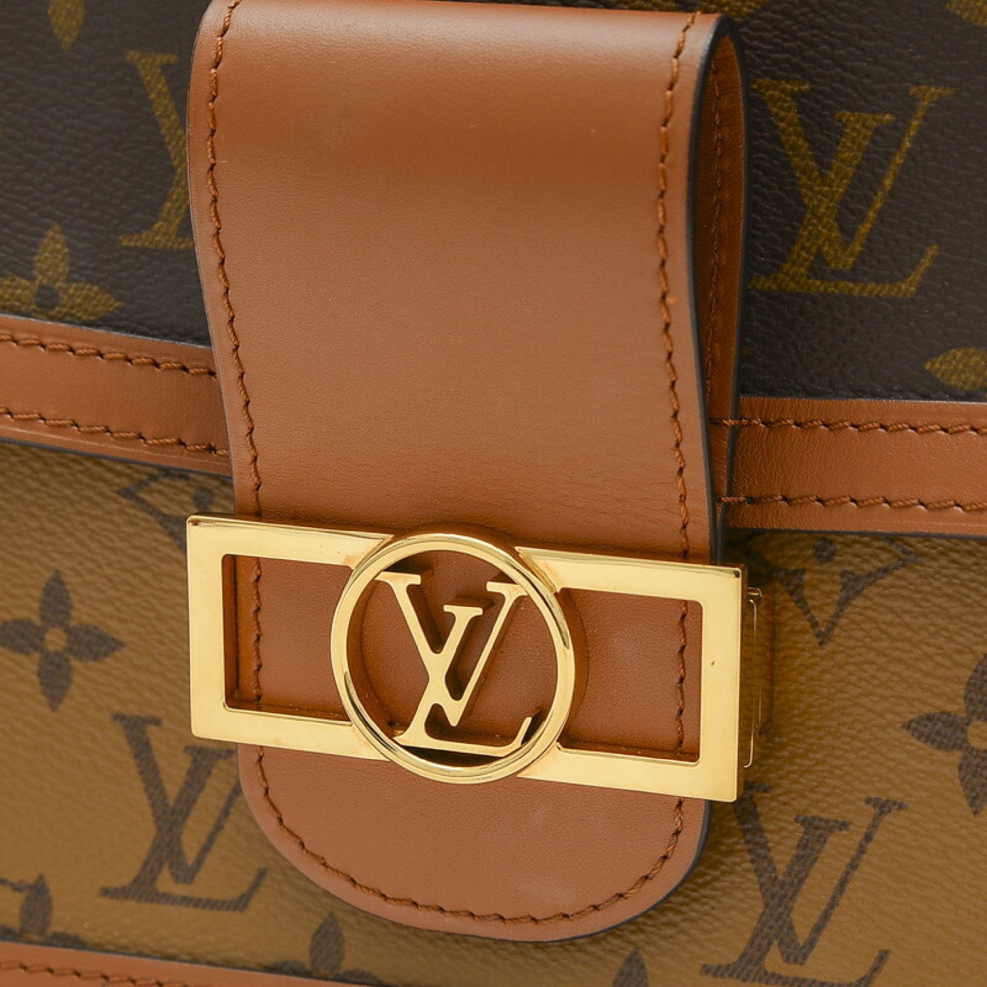 Louis Vuitton Monogram Reverse Dauphine MM 2Way Shoulder Bag Chain M44391