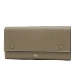 Celine Large Multifunction Flap Wallet Long Leather Greige 101673