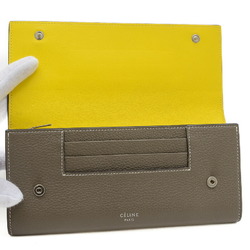 Celine Large Multifunction Flap Wallet Long Leather Greige 101673