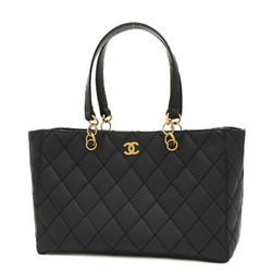 Chanel Matelasse Wild Stitch Tote Bag in Matte Leather, Black