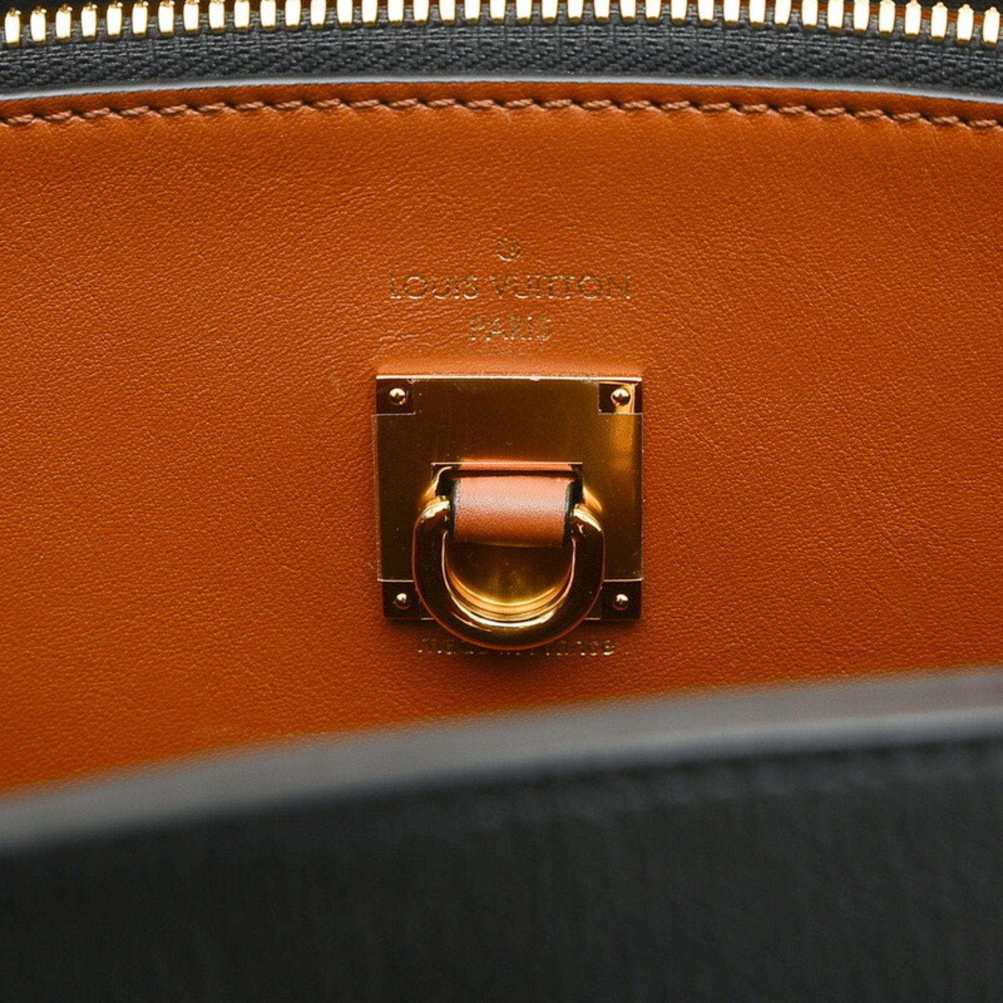 Louis Vuitton All Set MM Tote Bag Black Brown M57160