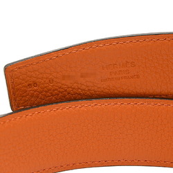 Hermes reversible belt 32mm box calf Togo black orange U stamp #90