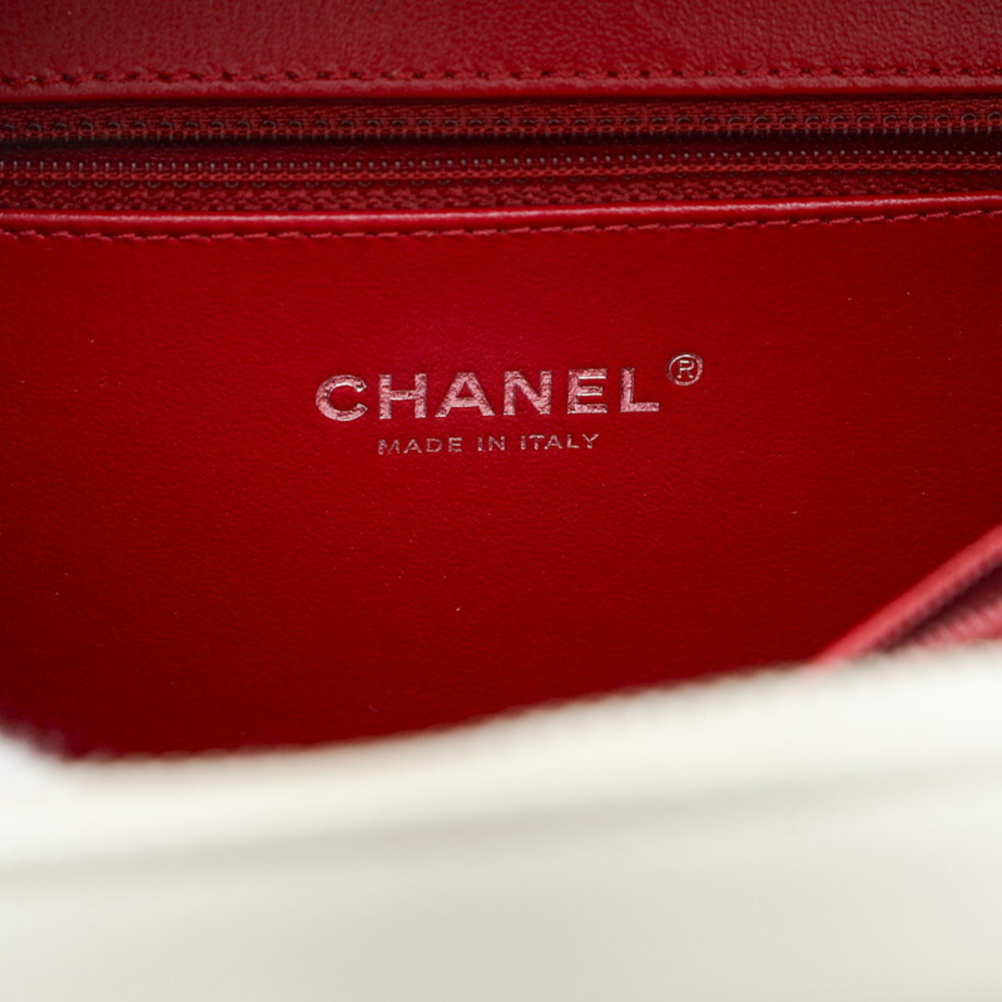 Chanel CC Filigree Vanity 2Way Bag Caviar Skin White Black A93343