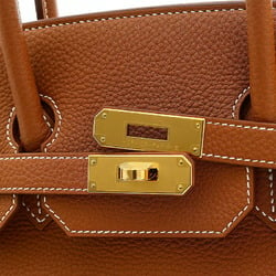 Hermes Birkin 35 Handbag Togo Gold W Engraved